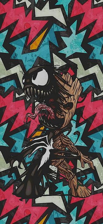 Venom grrot, groot, combined, HD phone wallpaper | Peakpx