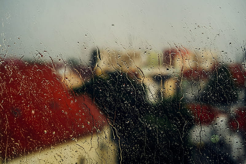 glass, rain, drops, window, wet, HD wallpaper