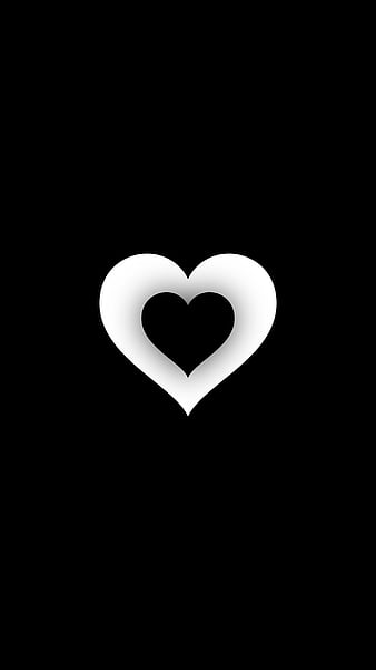 Black and white Hearts, Heart, black, double, friends, corazones, love,  lovely, HD phone wallpaper | Peakpx