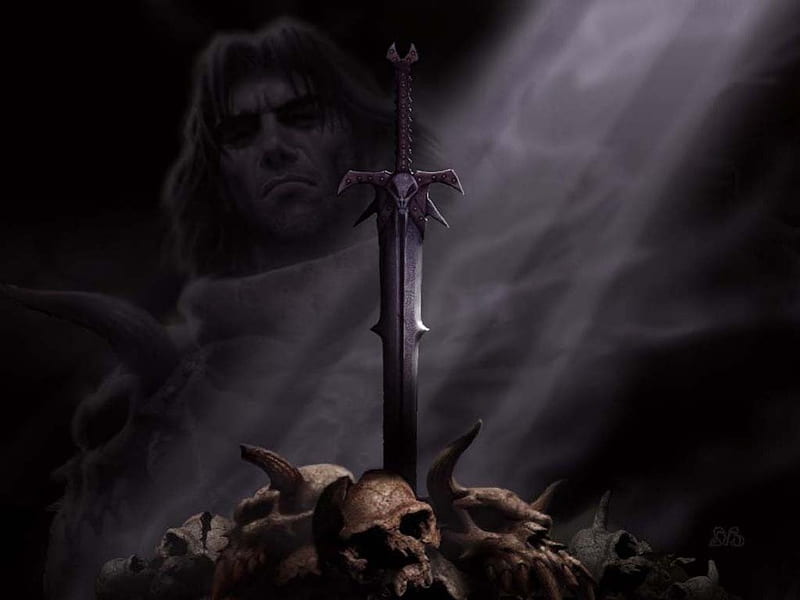 Sword of the Warrior, warrior, dark art, dark, weapon, skull, sword, HD  wallpaper | Peakpx