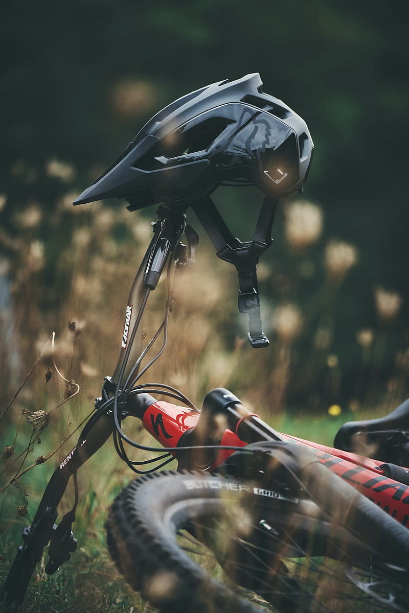 bicycle, helmet, bike, mtb, HD phone wallpaper