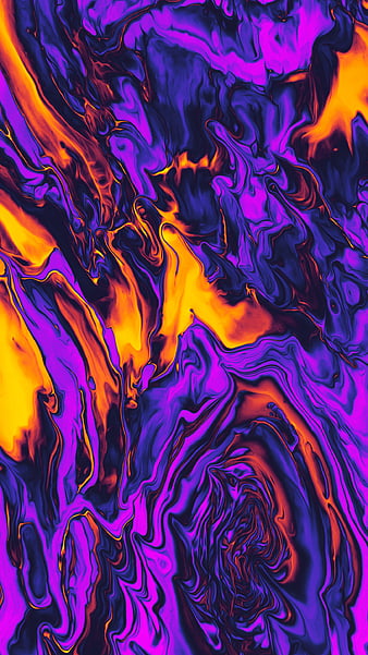 Fluid Abstract, Color, Colorful, Geoglyser, blue, holographic, iridescent, orange, psicodelia, purple, rainbow, silk, space, texture, trippy, vaporwave, waves, yellow, HD phone wallpaper