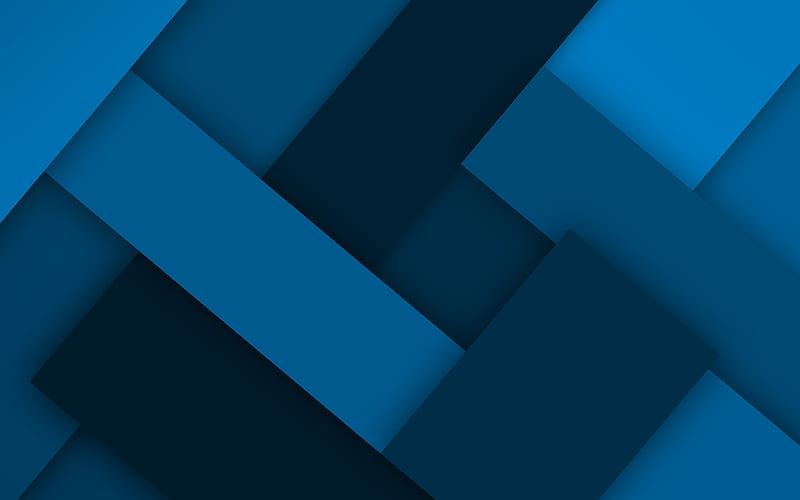 blue lines material design, creative, geometric shapes, lollipop, lines, blue material design, strips, geometry, blue backgrounds, HD wallpaper