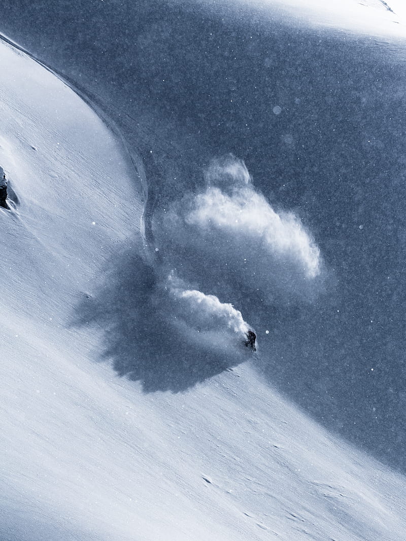 person snowboarding on tundra, HD phone wallpaper