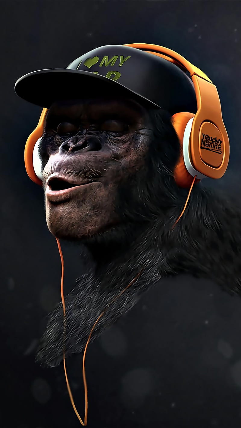 Premium AI Image | 3D Gorilla in Headphones on Hybrid BeepleInspired  Background Stunning Digital Illustration and NFT Artwork