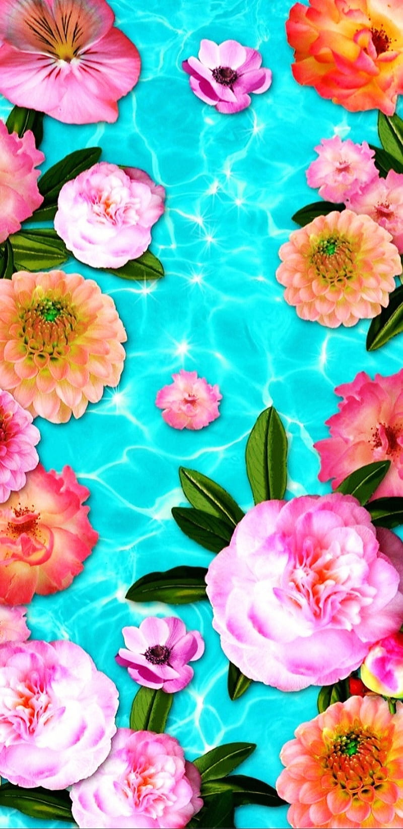 Pool Of Flowers, bonito, colourful, floral, flower, pretty, HD phone  wallpaper | Peakpx