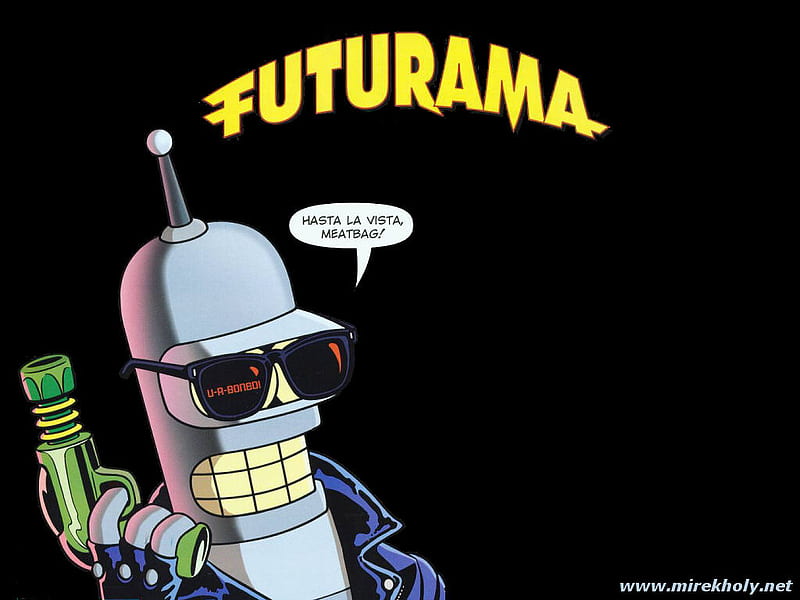 Bender from Futurama, funny, cartoon, robot, tv, HD wallpaper