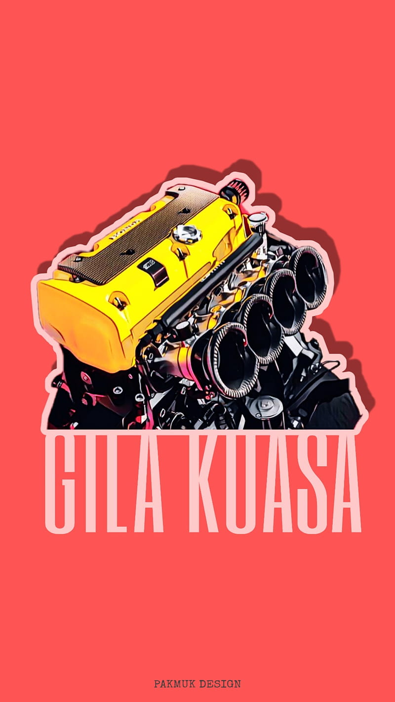 K20A GILA KUASA, car, cartoon, civic, engine, honda, k20a, man, masculine,  red, HD phone wallpaper | Peakpx