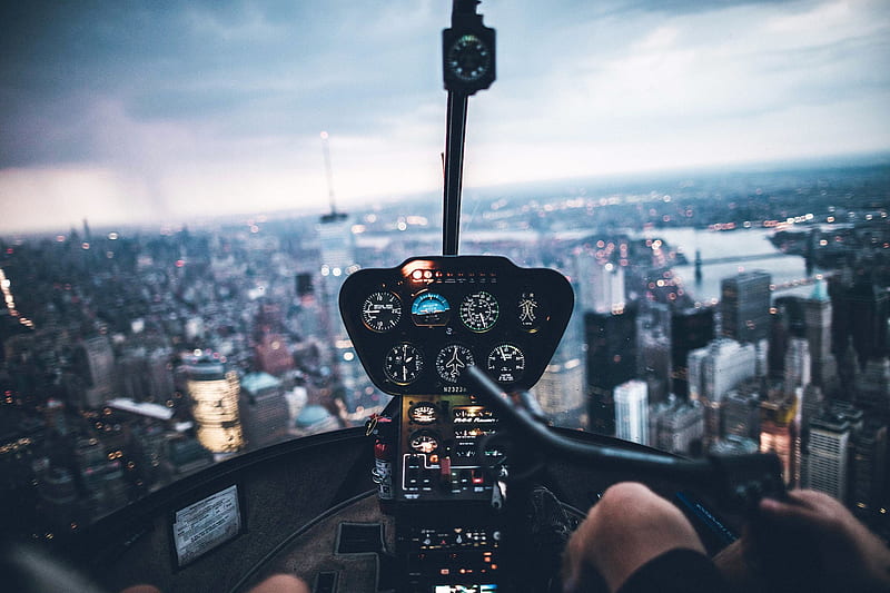 Helicopter Inside View, helicopter, planes, HD wallpaper