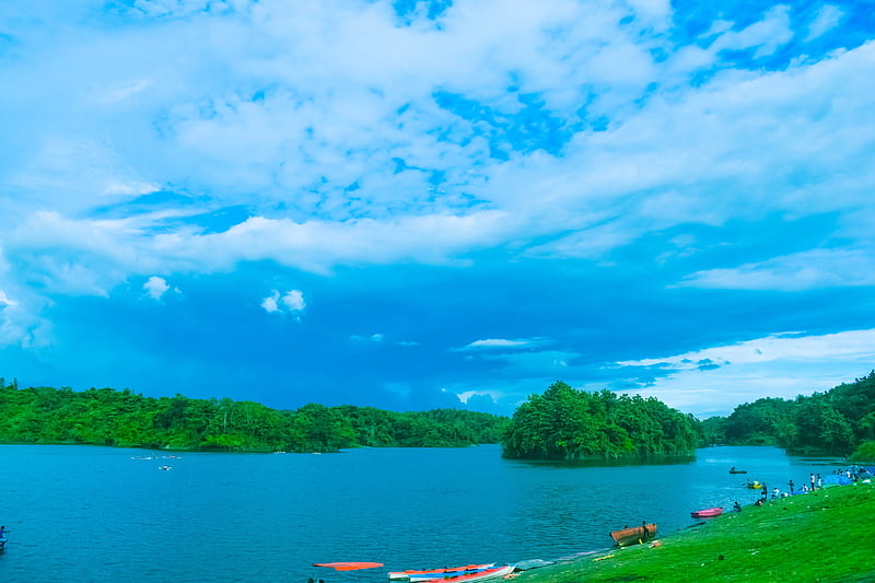 Nature , bangladesh, green, lake, peace, sky, water, HD wallpaper
