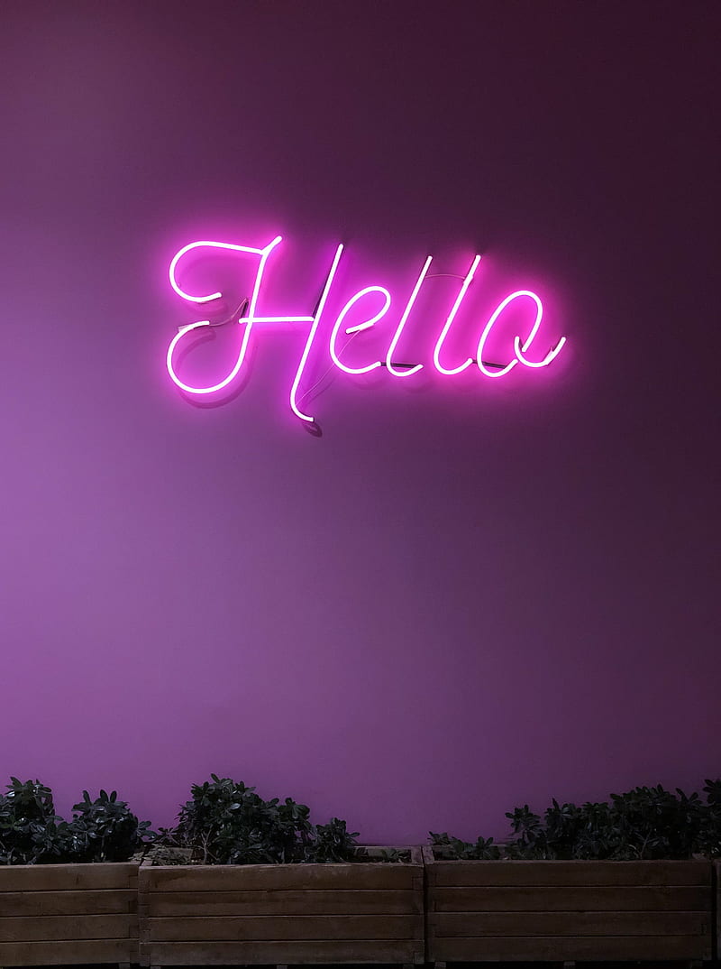 Hello neon signage screenshot, HD phone wallpaper