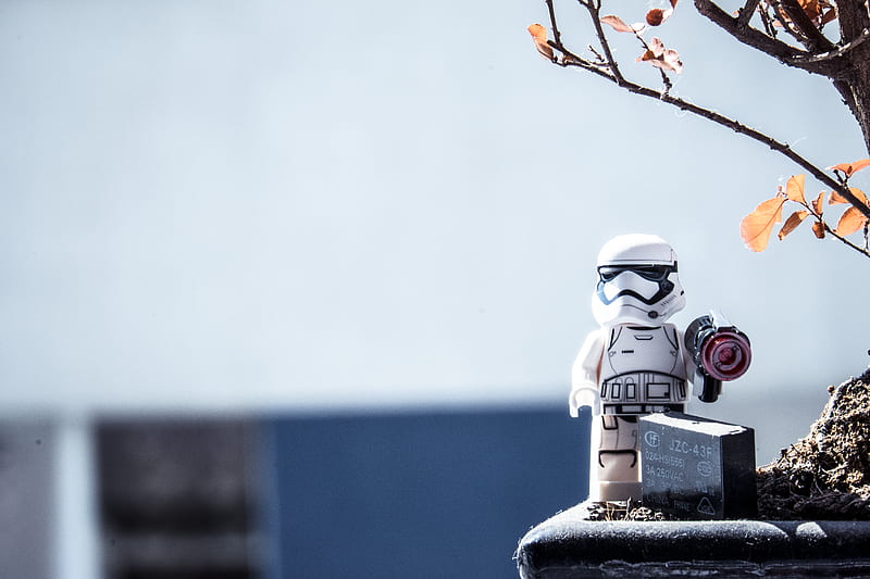 Star Wars Stormtrooper Lego mini fig, HD wallpaper