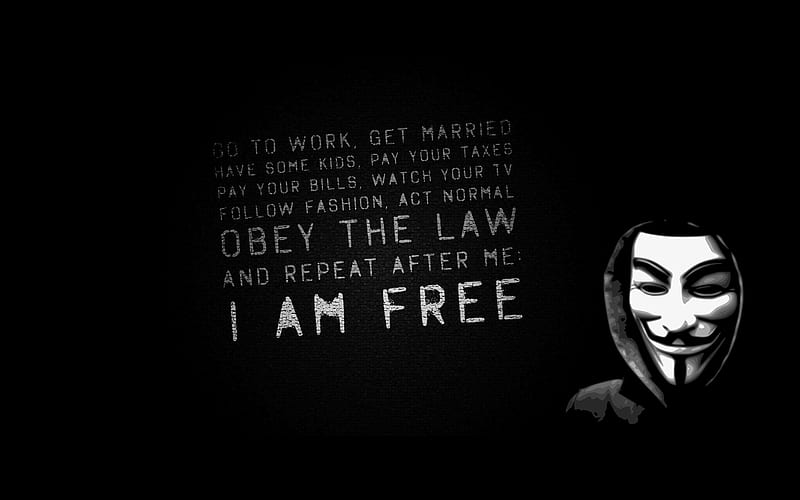 Am I Anonymus, anonymus, hacker, computer, HD wallpaper