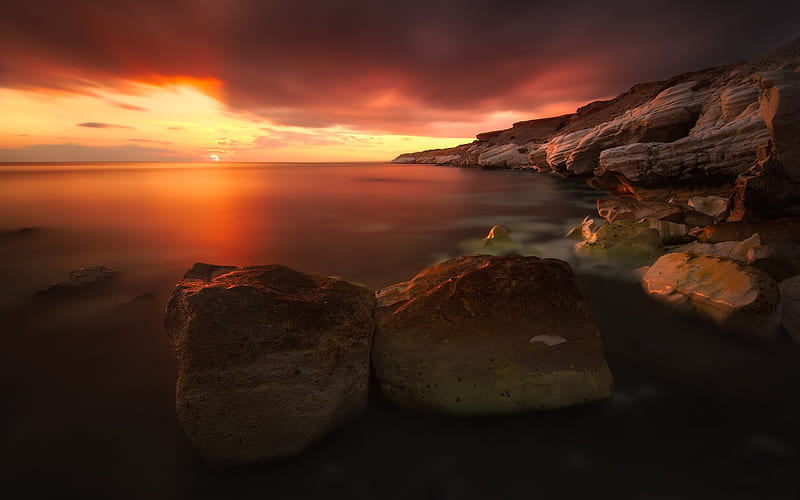 Rocks sky sunset-Scenery, HD wallpaper | Peakpx