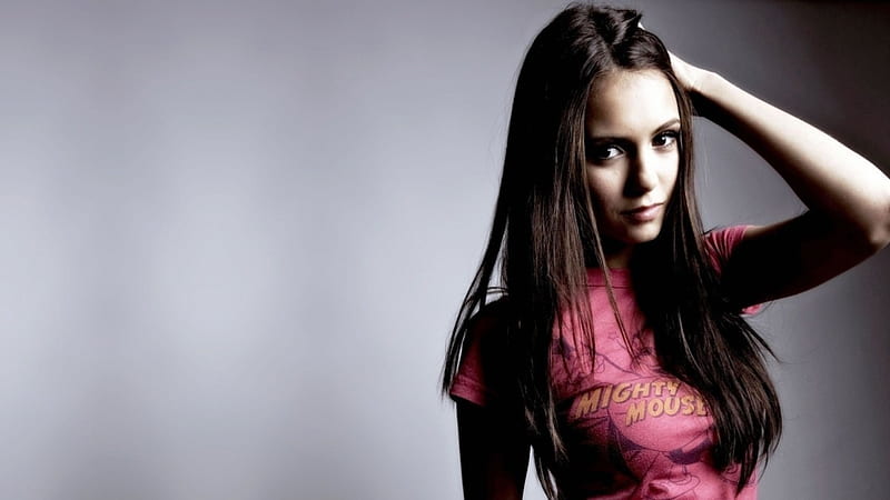 Nina Dobrev , cute, brunette, girl, hot, sexy, HD wallpaper