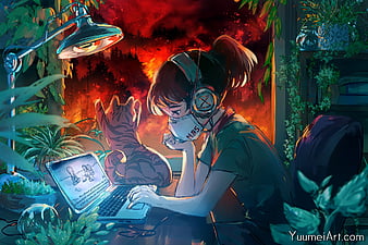 Anime Girl Listening Music, HD wallpaper | Peakpx