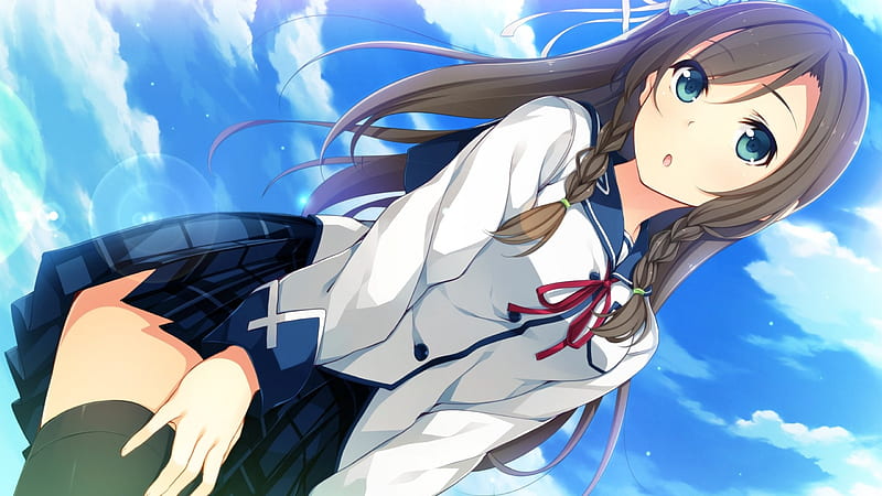 Sorairo Innocent Cute Pretty Girl Cg Game Seifuku Long Hair Hd