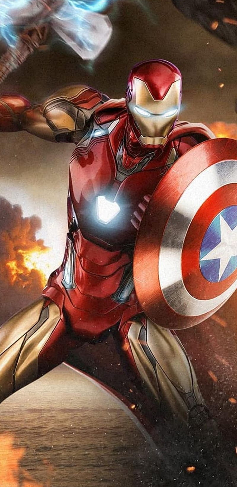 Avengers Endgame, captain america shield, iron man, marvel, stormbreaker,  tony stark, HD phone wallpaper | Peakpx