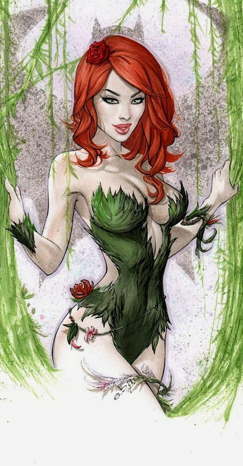 Poison Ivy white, batman, dc comics, harley quinn, poison ivy, HD phone wallpaper