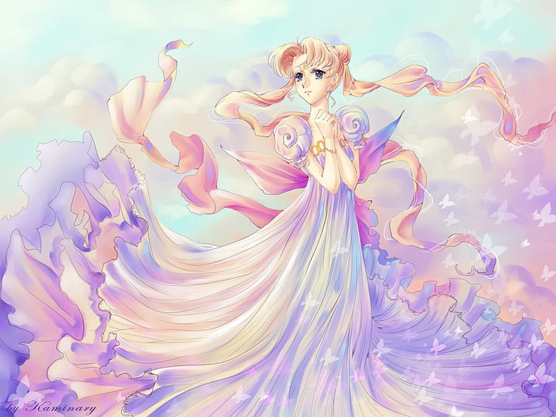Princess Serenity, lady, purple, princess, anime, HD wallpaper | Peakpx