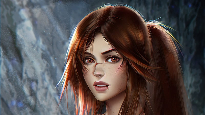 Lara Croft Fantasyart, lara-croft, tomb-raider, games, fantasy-girls, HD wallpaper