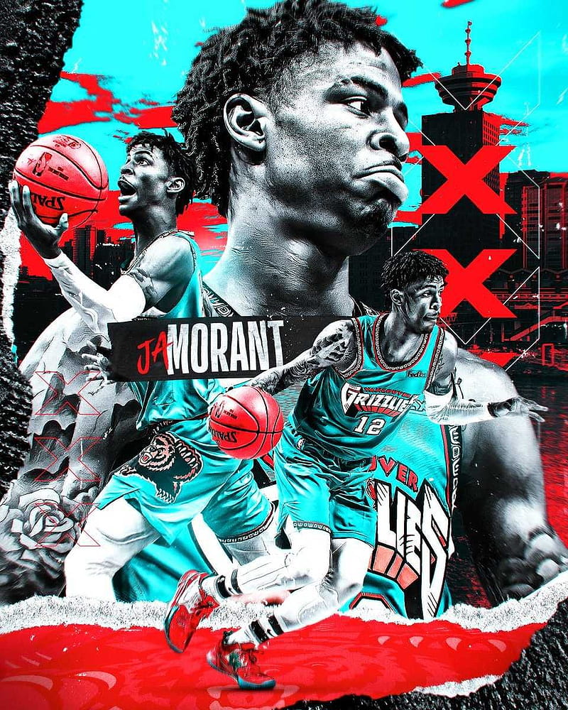 Tablet Ja Morant 1 in 2022. Basketball , Sport poster design, Nba basketball art, Ja Morrant, HD phone wallpaper