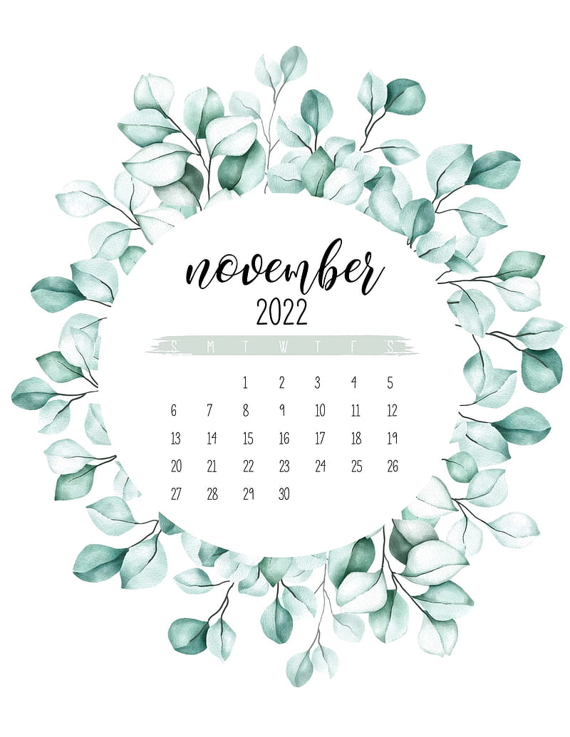 November 2022 Calendar, HD phone wallpaper