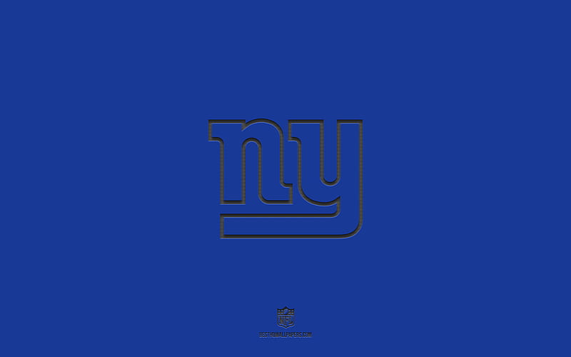 New York Giants, blue background, American football team, New York Giants emblem, NFL, USA, American football, New York Giants logo, HD wallpaper