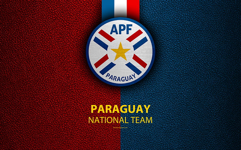 Paraguay national football team leather texture, emblem, logo, football, Paraguay, HD wallpaper