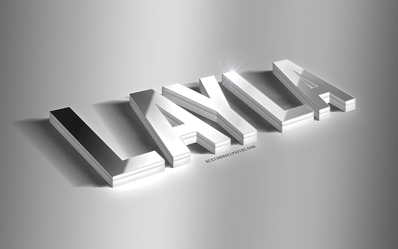 Layla, silver 3d art, gray background, with names, Layla name, Layla greeting card, 3d art, with Layla name, HD wallpaper
