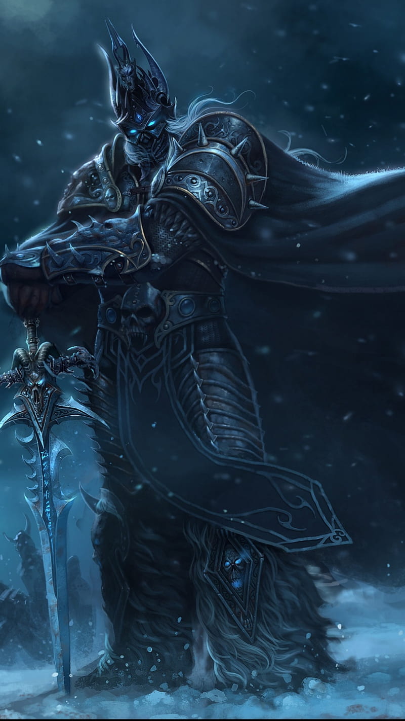 Lich King, game, mmo, rotlk, video game, world of warcraft, HD phone wallpaper