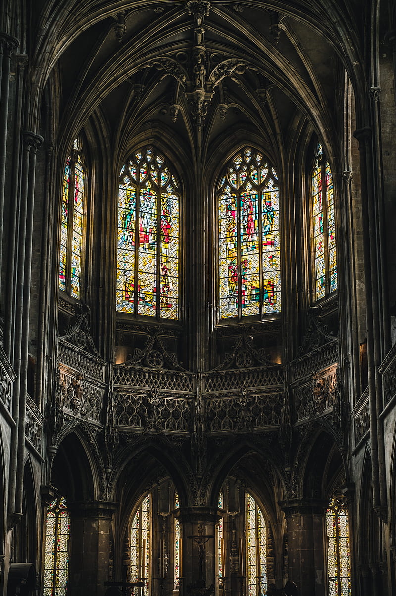 Gothic cathedral interior, HD phone wallpaper