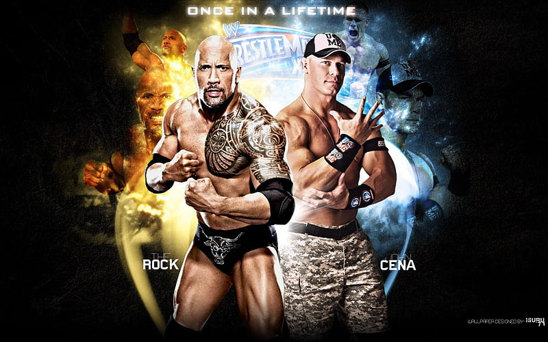 JOHN CENA AND THE ROCK, wwf, super raw, action, fight, wwe, star, HD  wallpaper | Peakpx
