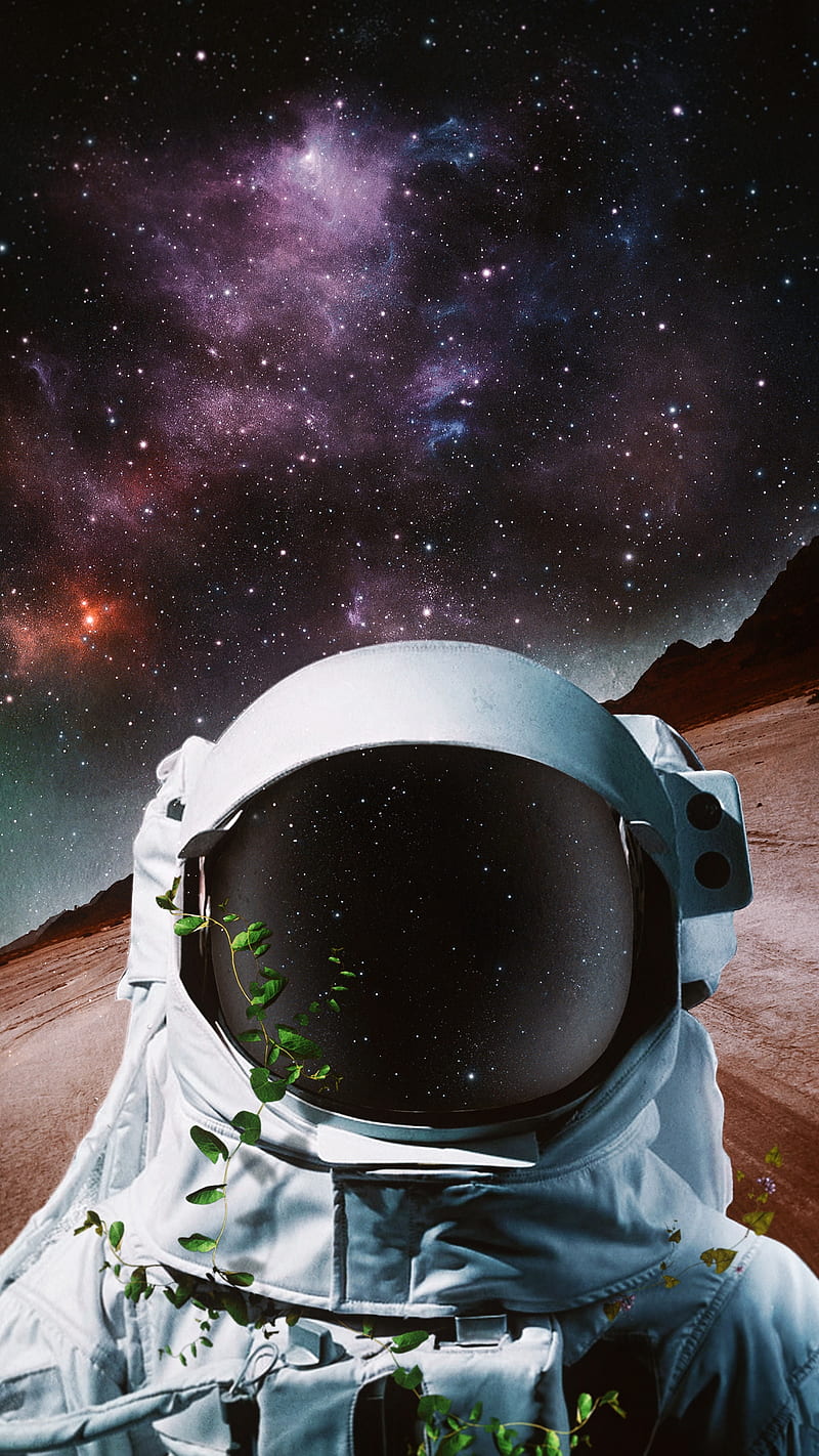space, art, cosmonaut, space suit, HD phone wallpaper