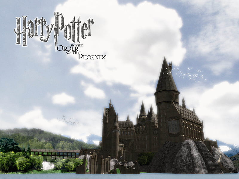 Hogwarts Castle, 3d, cg, harry potter, magic, castle, hogwarts, order of the phoenix, HD wallpaper