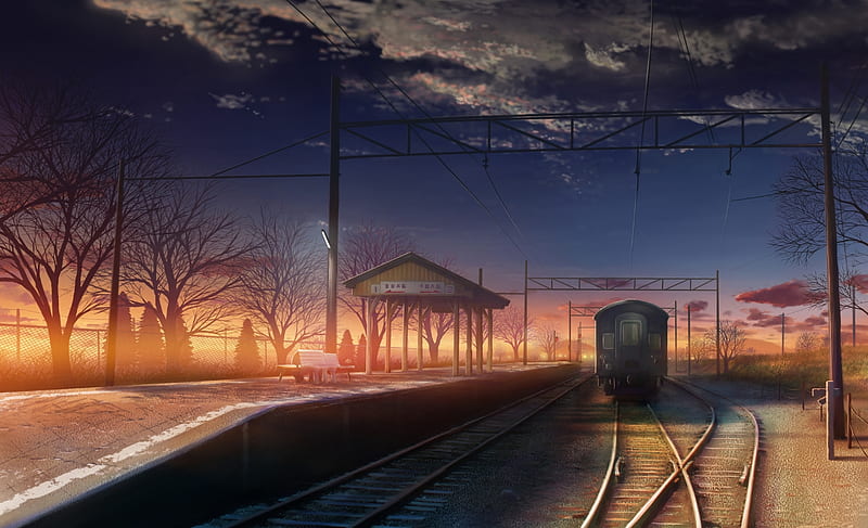 train, railway, art, HD wallpaper