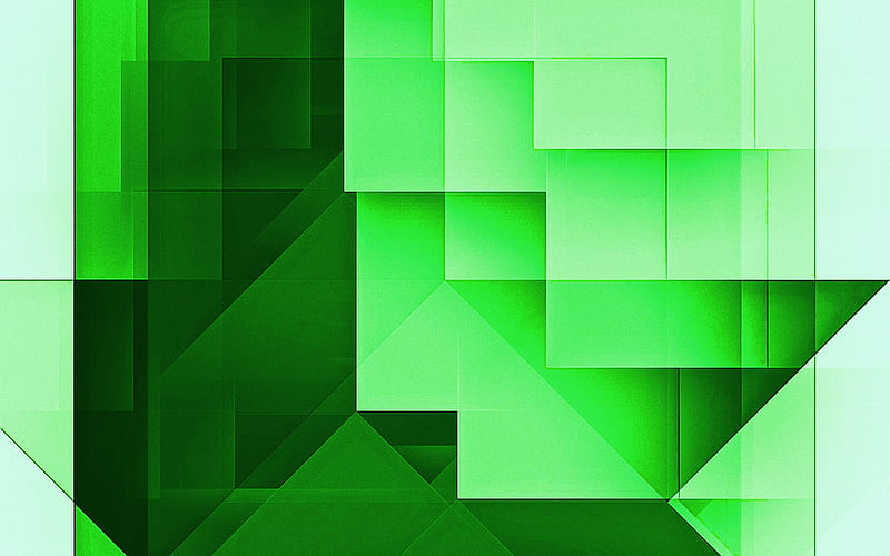 Green abstract background, Green geometric abstraction, Green rectangles  background, HD wallpaper | Peakpx