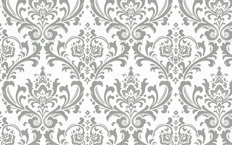 vintage ornament texture, white vintage background, ornament texture, white background with ornament, floral ornaments, HD wallpaper