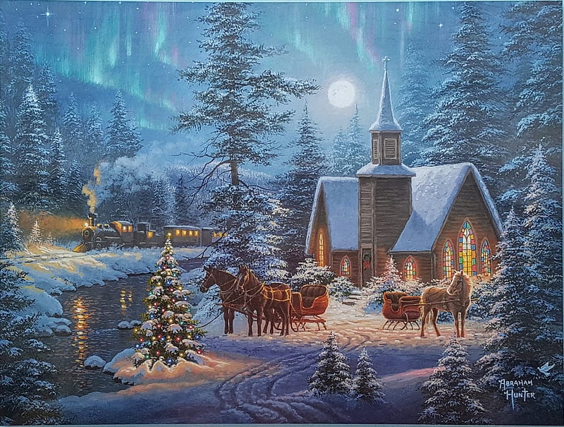 720p-free-download-christmas-night-winter-horse-craciun-art-abraham-hunter-train-tree