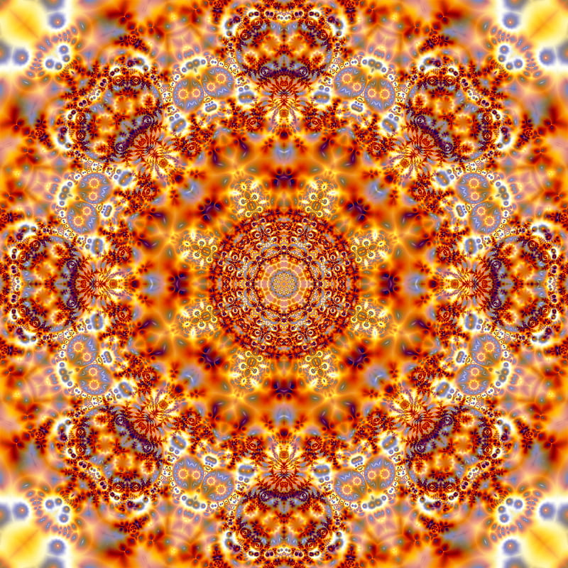 fractal, pattern, motley, kaleidoscope, abstraction, HD phone wallpaper