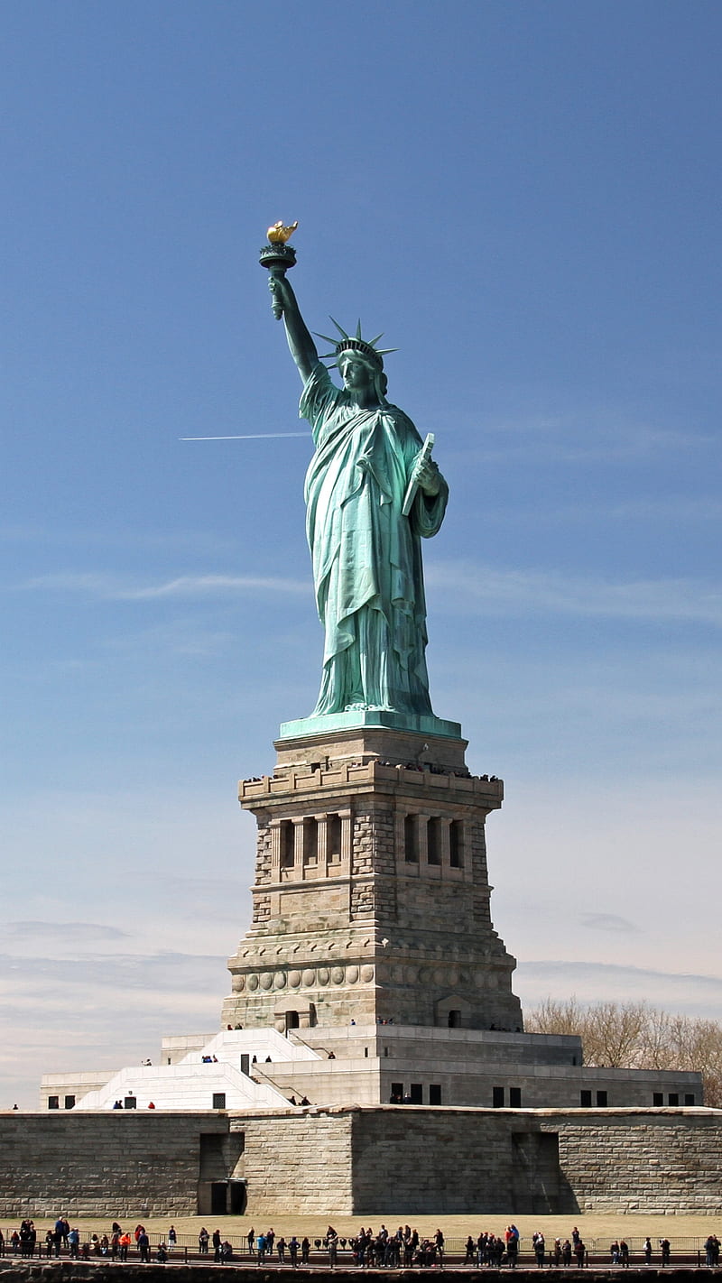 Statue of Liberty , statue of liberty, new york, monument, usa, HD phone wallpaper