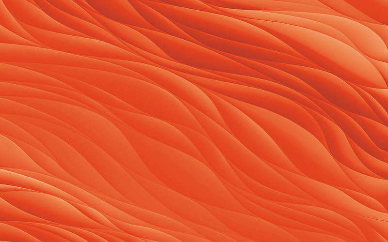 orange waves plaster texture orange waves background, plaster texture, waves texture, orange waves texture, HD wallpaper