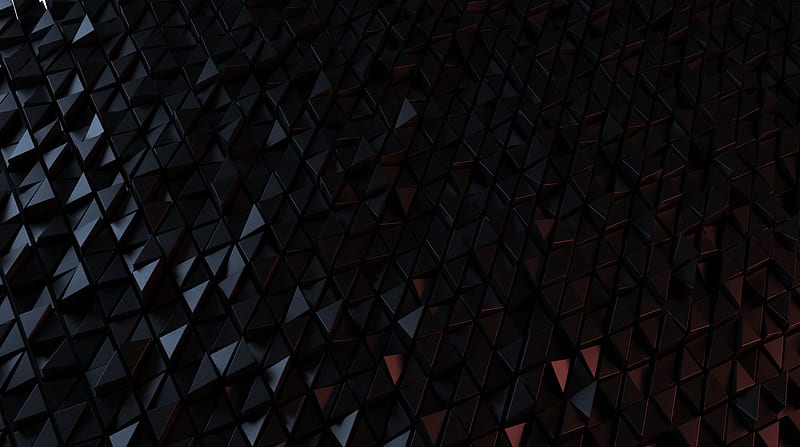 Triangles Ultra, Artistic, 3D, render, abstract, , 3dart, triangles, warm, cold, rendering, HD wallpaper
