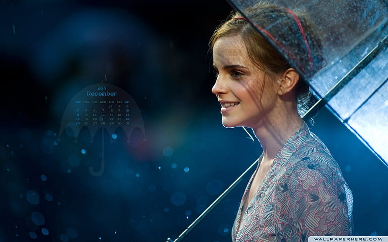 Emma Watson-December 2011-Calendar, HD wallpaper