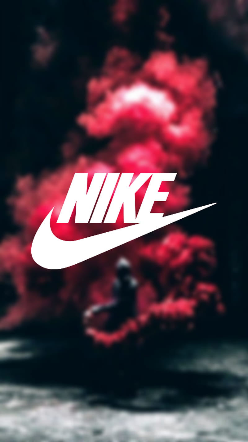 Nike, brands, dark, just do it, logo, logos, man, red, smoke, HD phone wallpaper