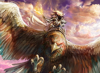 Magical animals Beak Tail Fantasy bird eagle wallpaper, 1920x1281, 147122