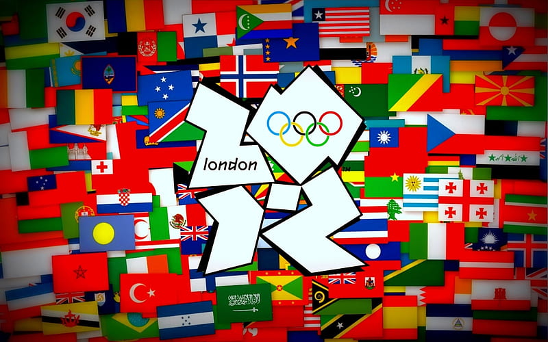 flag logo-London 2012 Olympic, HD wallpaper