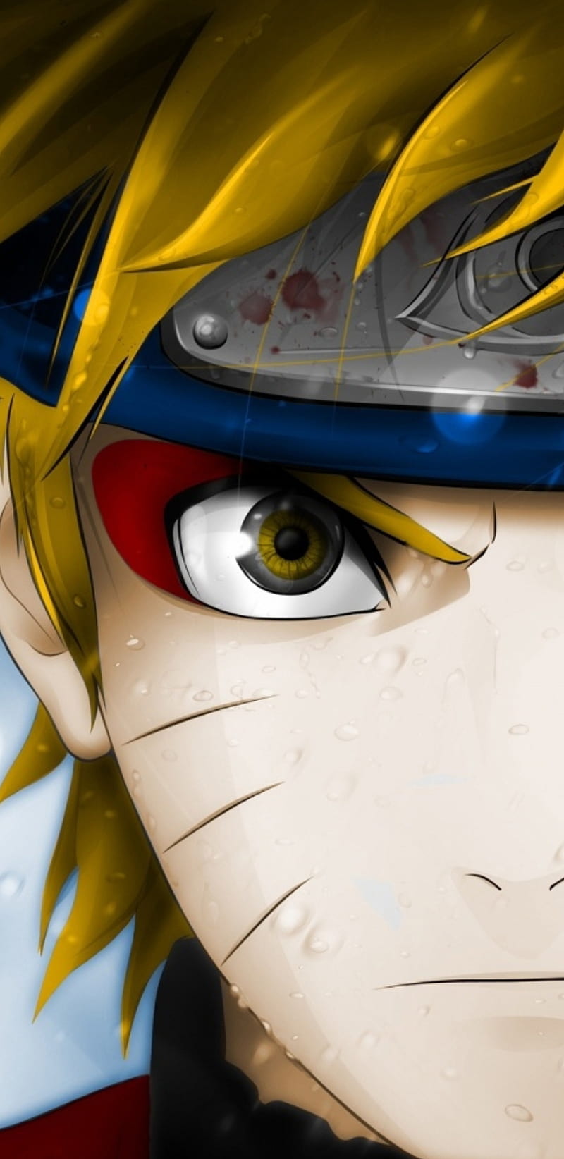 Naruto anime, black, blue, boruto, eye, red, shippuden, white, HD phone wallpaper