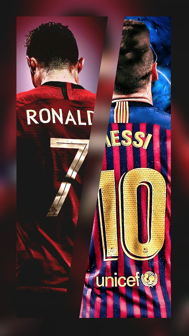 Messi Vs Ronaldo in Playing Chess Poster Wall Paper World Cup 