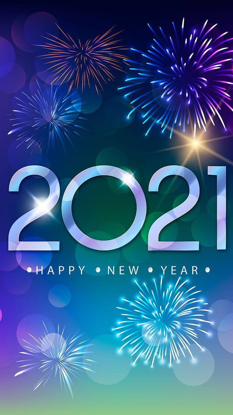 New year 2021, 2021, blue, fireworks, happy, new year, wishes, HD ...